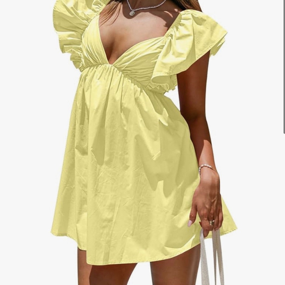 yellow mini dress